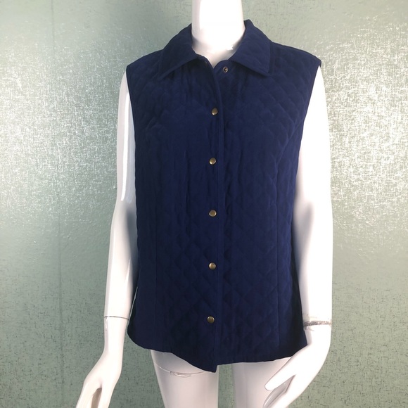 Talbots Jackets & Blazers - Talbots Blue Quilted Vest Size Large